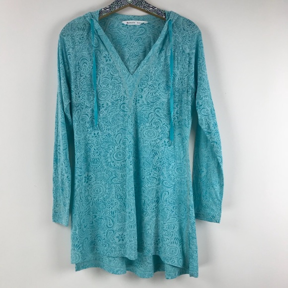 long sleeve hooded beach cover up